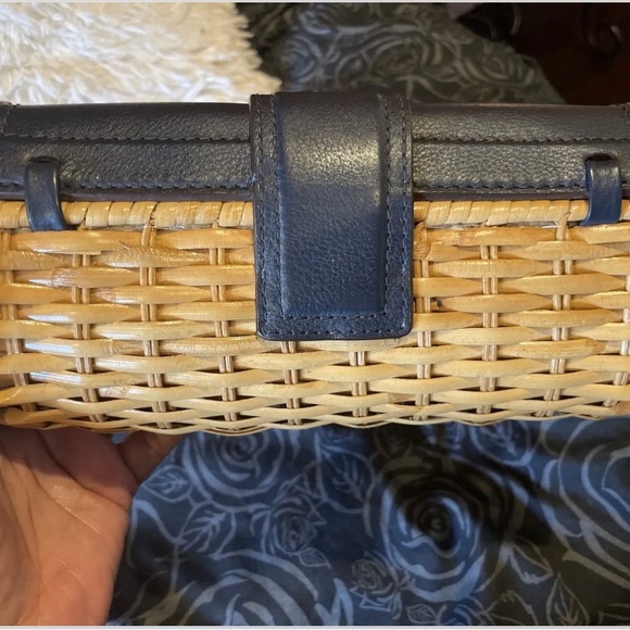 Michael Kors Natural Wicker, Straw & Leather Boho Clutch. Retails for $288. - Picture 3 of 7
